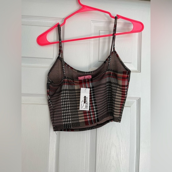 Plaid Women's Crop Halter Top size Medium - Picture 7 of 9